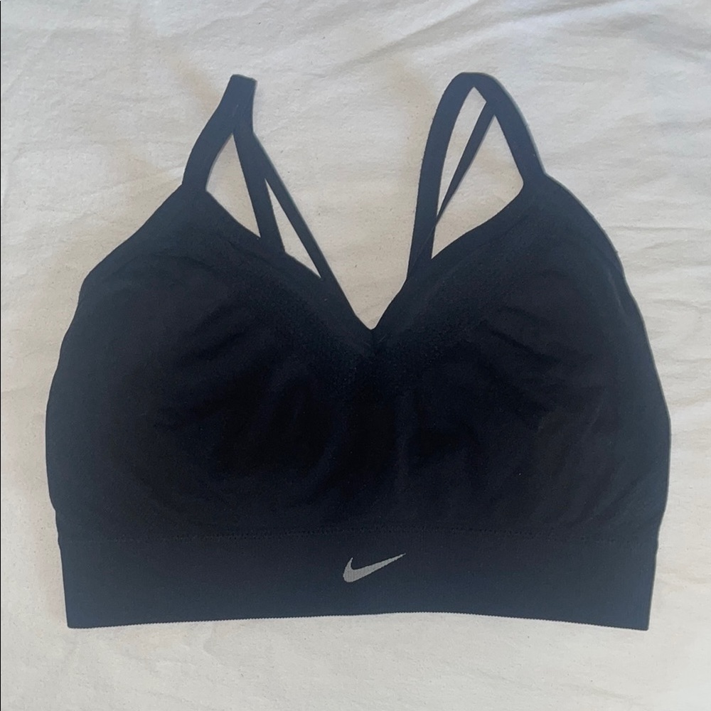Nike Black Sports Bra with Racerback and Cross-back Straps